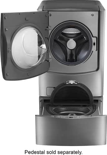 LG - 5.2 Cu. Ft. 14-Cycle Front-Loading Smart Wi-Fi Washer with TurboWash and Steam - Graphite Steel - Alt_View_Standard_5