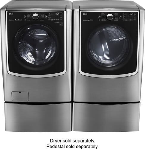 LG - 5.2 Cu. Ft. 14-Cycle Front-Loading Smart Wi-Fi Washer with TurboWash and Steam - Graphite Steel - Alt_View_Standard_6