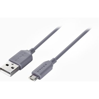 Dynex - 3' Micro USB-to-USB Cable - Gray