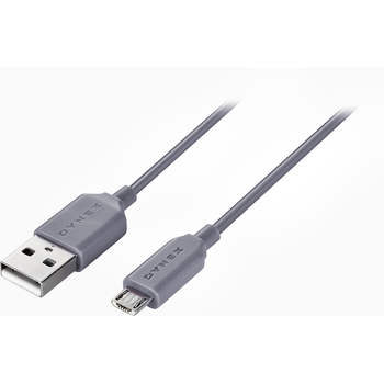 Dynex - 3' Micro USB-to-USB Cable - Gray