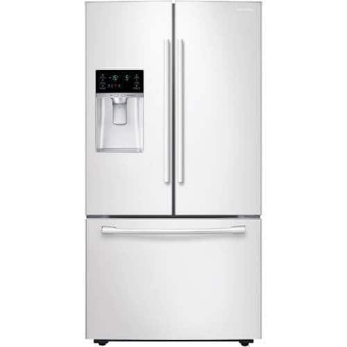 Samsung - 22.5 Cu. Ft. French Door Counter-Depth Refrigerator with Cool Select Pantry - White - Front_Standard