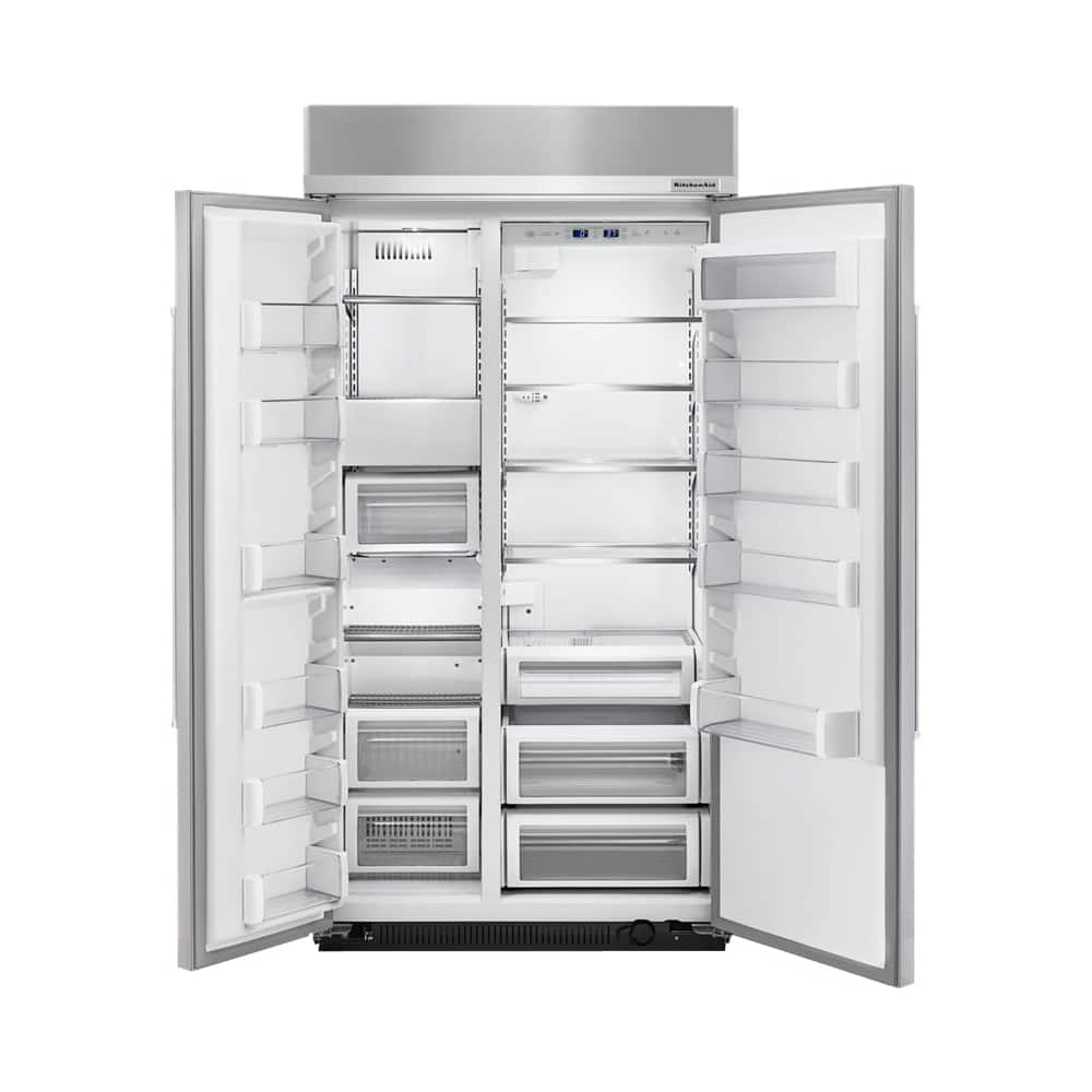 KitchenAid - 25.5 Cu. Ft. Side-by-Side Built-In Refrigerator - Stainless steel - Alt_View_Standard_11
