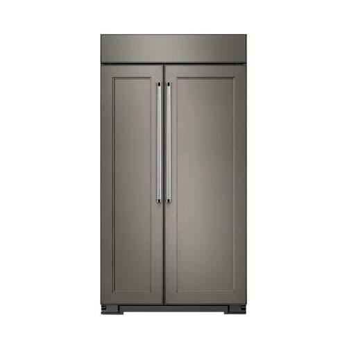 KitchenAid - 30 Cu. Ft. Side-by-Side Built-In Refrigerator - White - Front_Standard