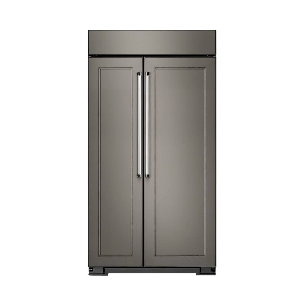 KitchenAid - 30 Cu. Ft. Side-by-Side Built-In Refrigerator - White - Front_Zoom