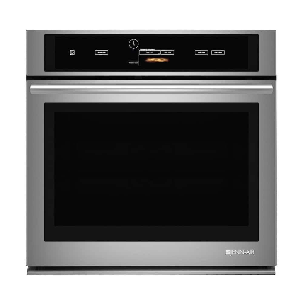 Jenn-Air - Euro-Style 30" Built-In Single Electric Convection Wall Oven - Stainless - Front_Zoom