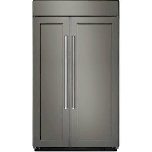 KitchenAid - 25.5 Cu. Ft. Side-by-Side Built-In Refrigerator - White - Front_Standard
