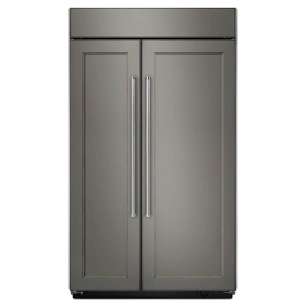 KitchenAid - 25.5 Cu. Ft. Side-by-Side Built-In Refrigerator - White - Front_Zoom