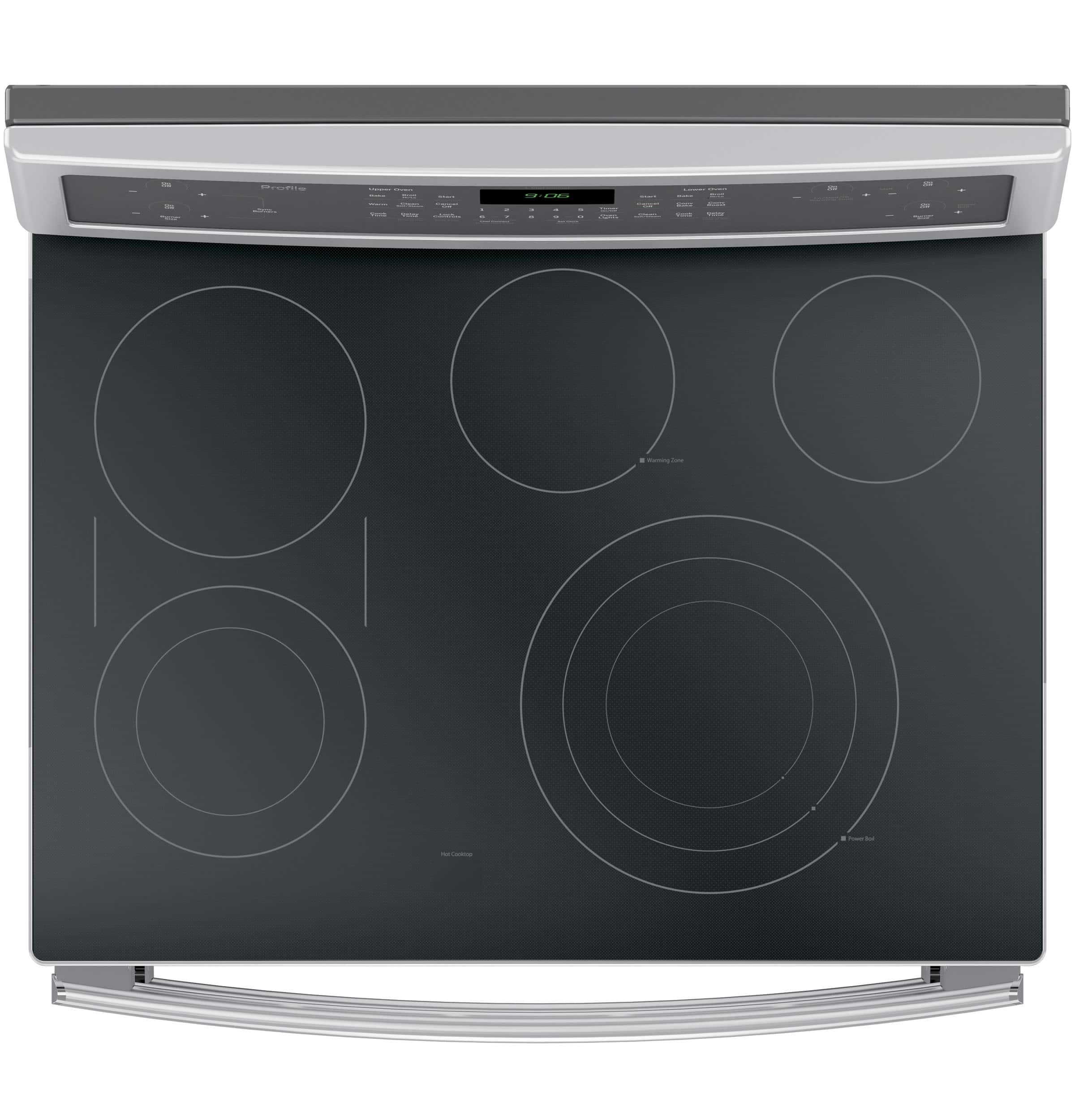 GE - Profile Series 6.6 Cu. Ft. Self-Cleaning Freestanding Double Oven Electric Convection Range - Stainless steel - Alt_View_Standard_13