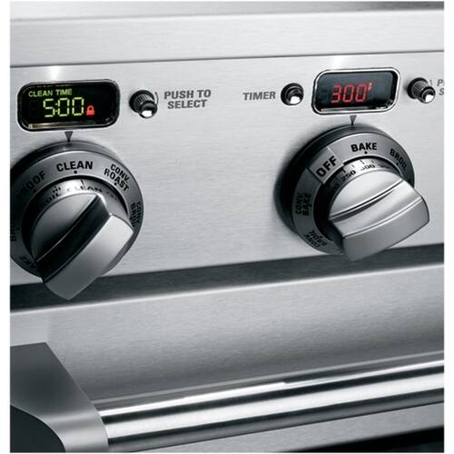 Monogram - 5 Cu. Ft. Self-Cleaning Freestanding Dual Fuel Convection Range - Stainless steel - Alt_View_Standard_14