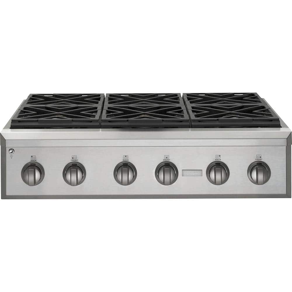 Monogram - 36" Gas Cooktop - Stainless steel - Front_Zoom