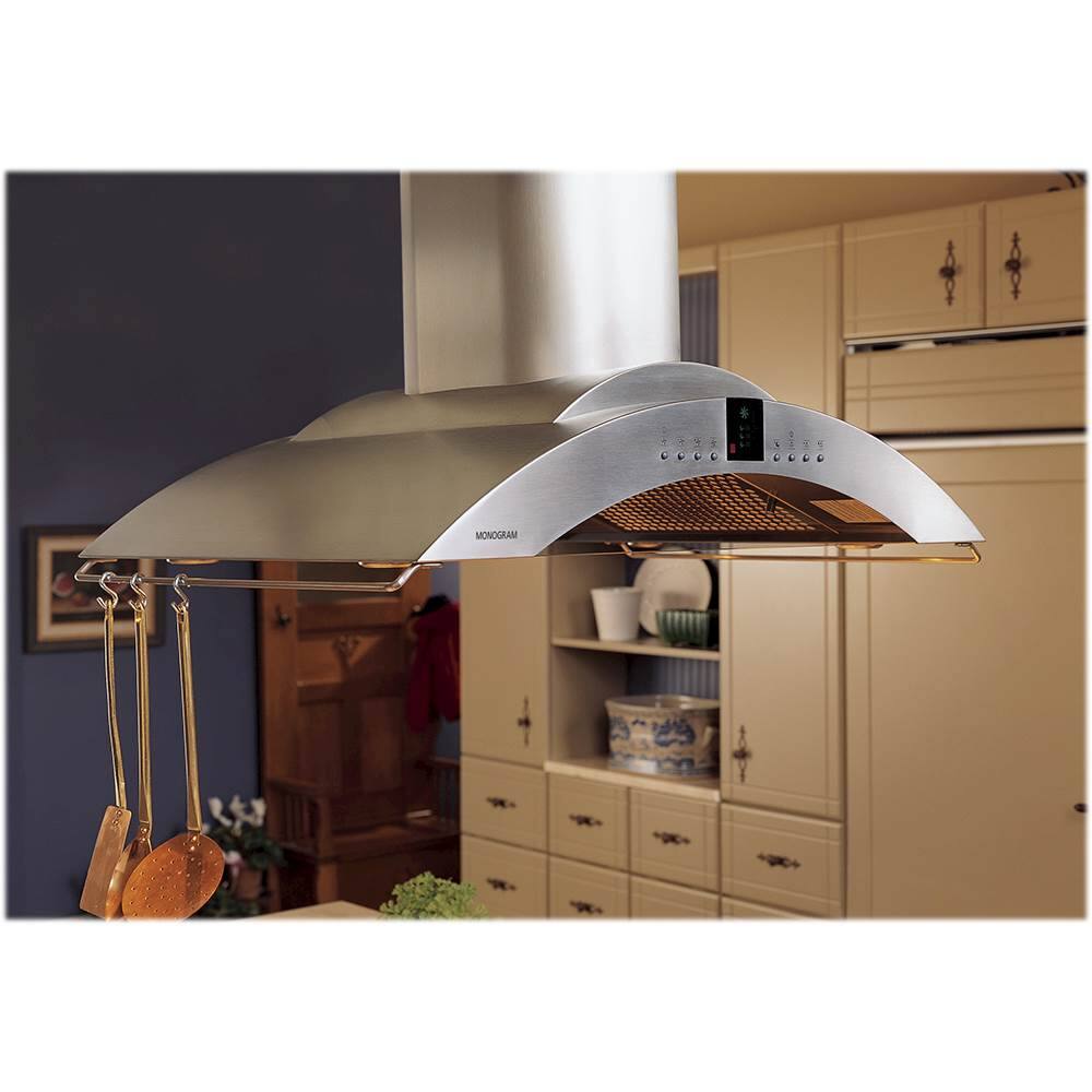 Monogram - 37" Convertible Range Hood - Stainless steel - Alt_View_Standard_11