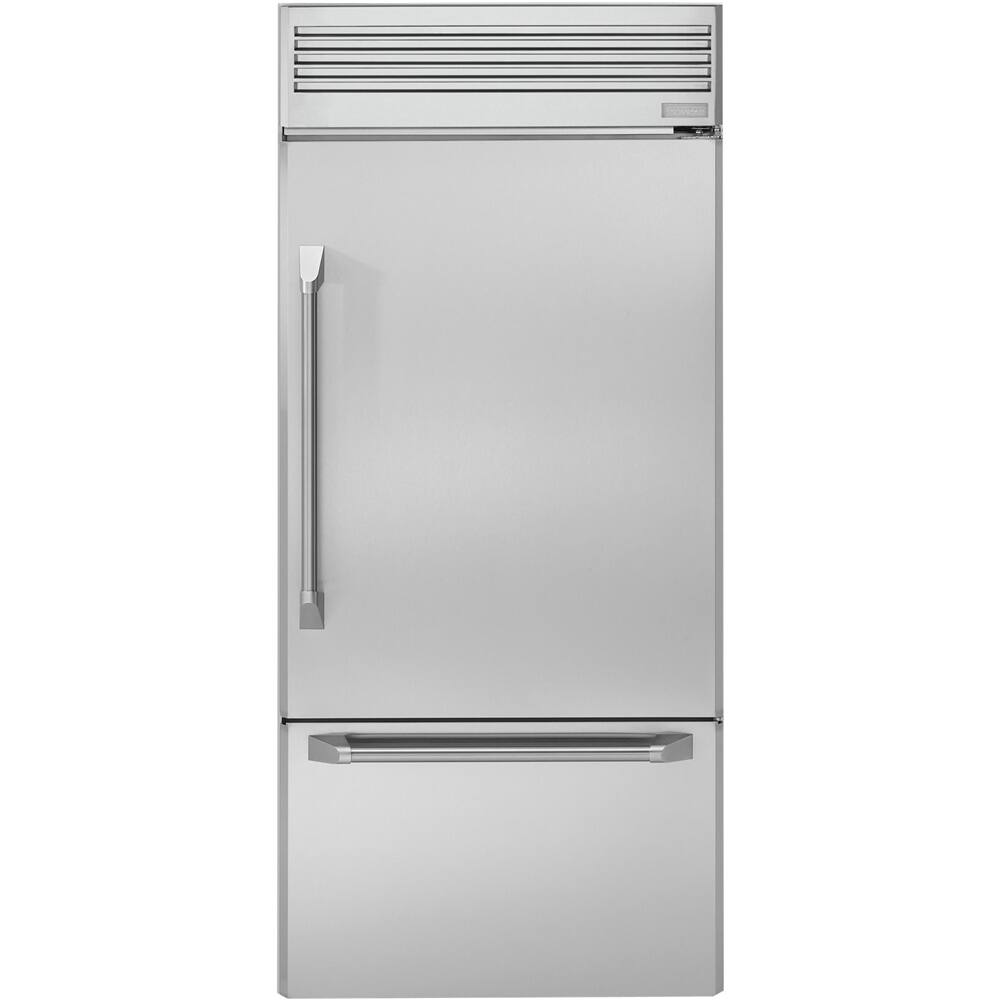 Monogram - 21.3 Cu. Ft. Bottom-Freezer Refrigerator - Stainless steel - Front_Zoom