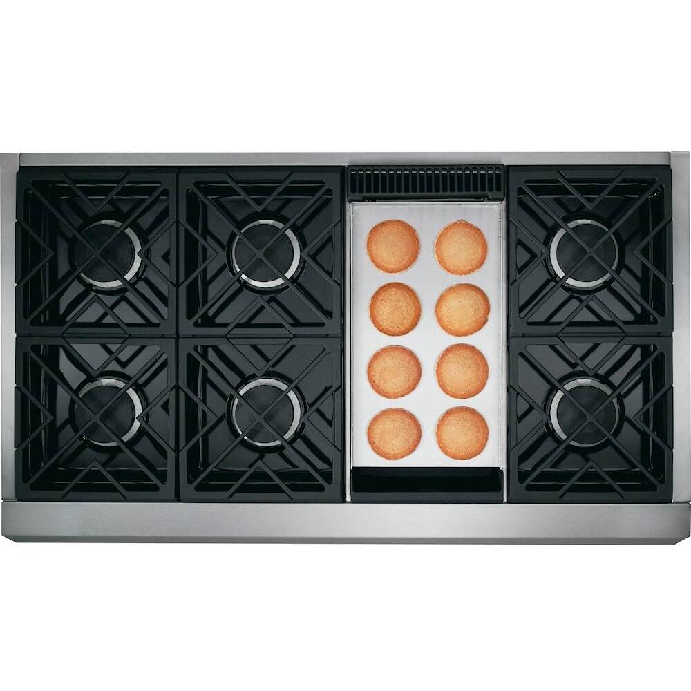 Monogram - 8.9 Cu. Ft. Self-Cleaning Freestanding Double Oven Gas Convection Range - Stainless steel - Alt_View_Standard_11