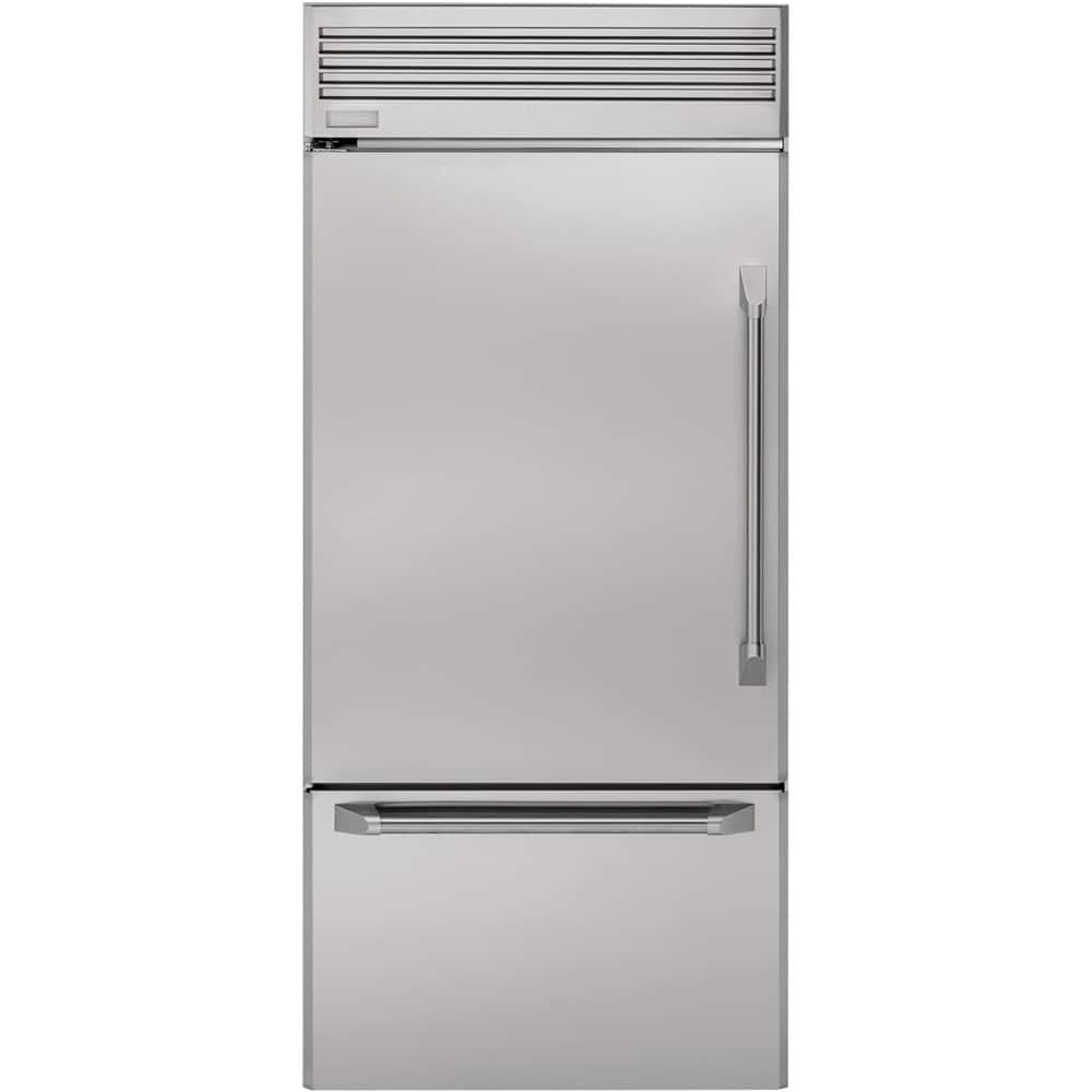 Monogram - 21.3 Cu. Ft. Bottom-Freezer Refrigerator - Stainless steel - Front_Zoom