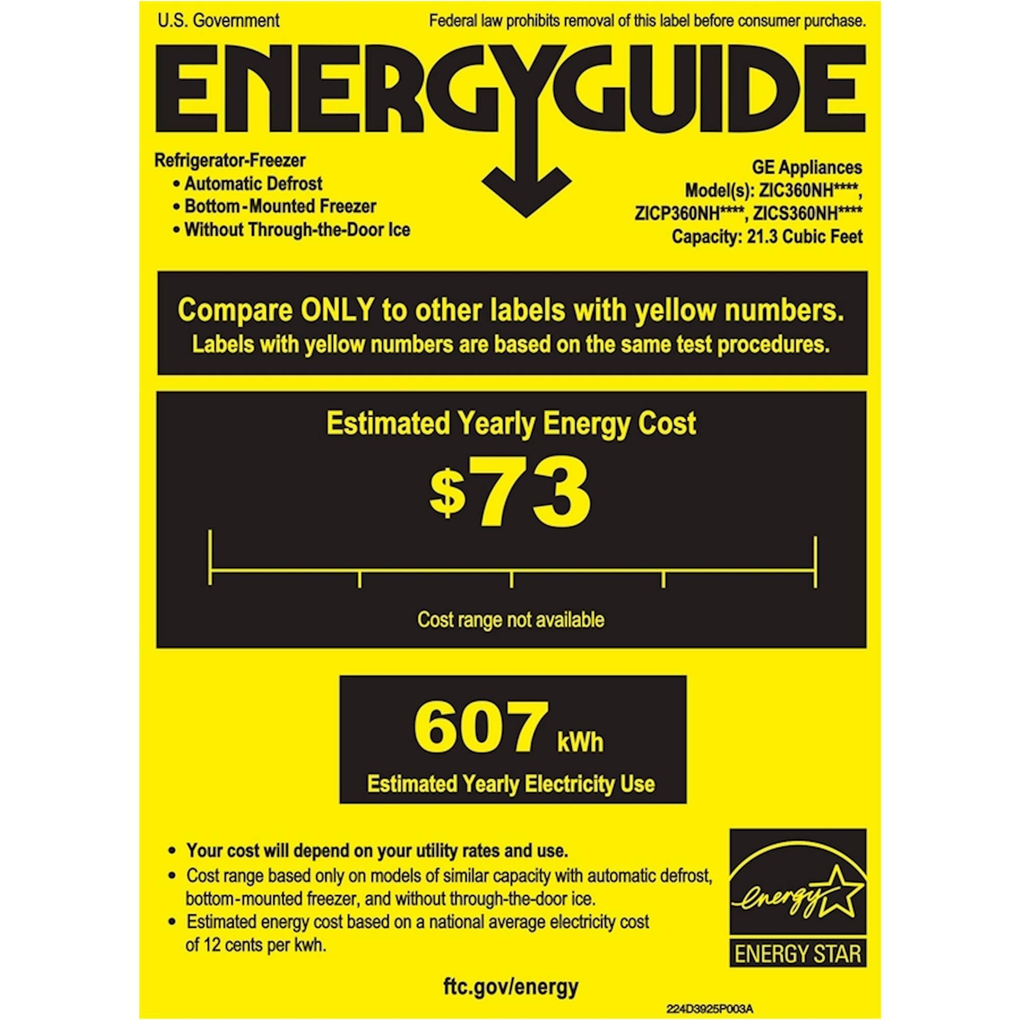 Monogram 21.3 Cu. Ft. BottomFreezer BuiltIn Refrigerator Custom