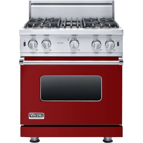 Viking - 4.0 Cu. Ft. Freestanding Gas Convection Range - Apple red - Front_Standard