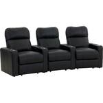 Octane Seating - Turbo XL700 Curved 3-Seat Manual Recline Home Theater Seating - Black