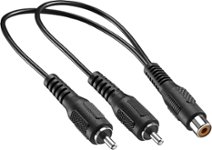 Insignia - Female-to-Male RCA Y-Adapter - Black