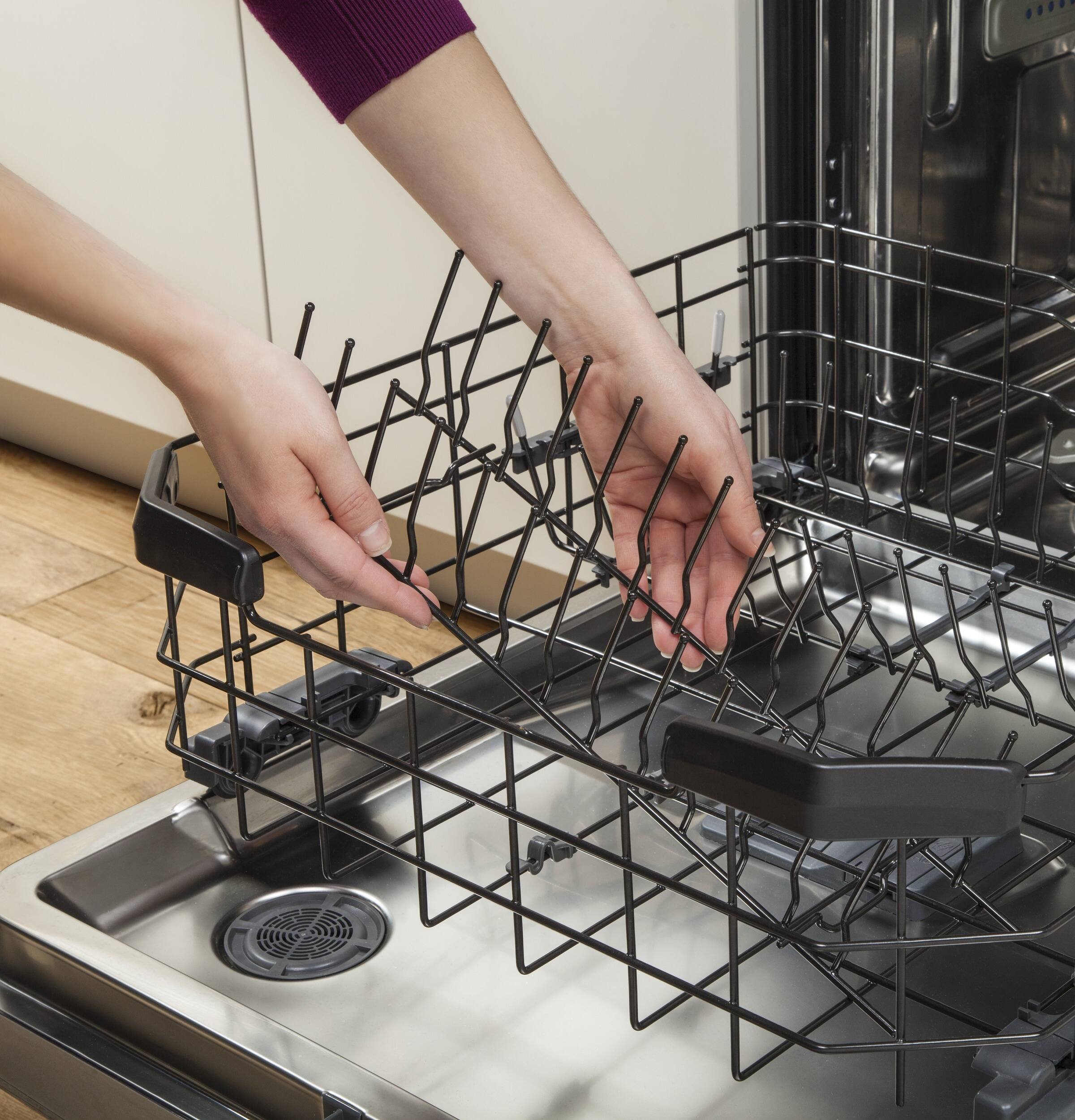 GE - 24" Front Control Tall Tub Built-In Dishwasher - Slate - Alt_View_Standard_16
