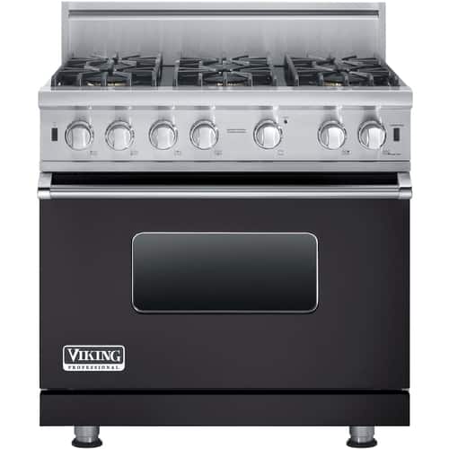 Viking - 5.1 Cu. Ft. Freestanding Gas Convection Range - Graphite gray - Front_Standard