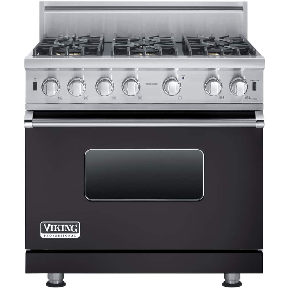 Viking - 5.1 Cu. Ft. Freestanding Gas Convection Range - Graphite gray - Front_Zoom