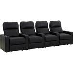 Octane Seating - Turbo XL700 Straight 4-Seat Power Recline Home Theater Seating - Black