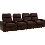 Octane Seating - Turbo XL700 Straight 4-Seat Power Recline Home Theater Seating - Brown