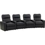 Octane Seating - Turbo XL700 Curved 4-Seat Power Recline Home Theater Seating - Black