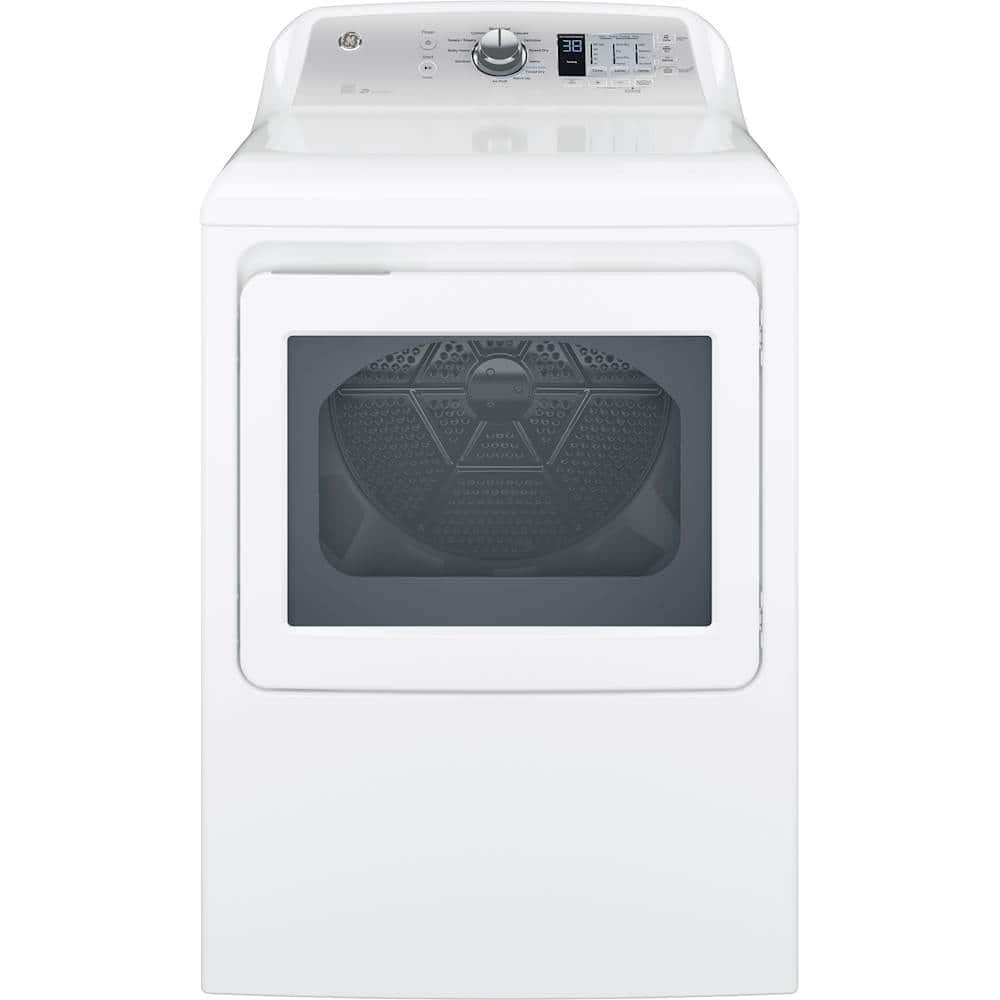 GE - 7.4 Cu. Ft. 12-Cycle Gas Dryer - White - Front_Zoom