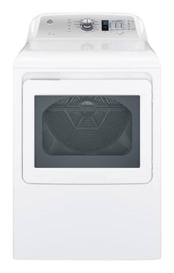 GE - 7.4 Cu. Ft. 12-Cycle Electric Dryer - White - Front_Standard