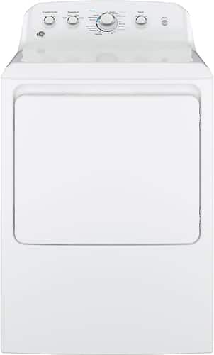 GE - 7.2 Cu. Ft. 4-Cycle Electric Dryer - White - Front_Standard