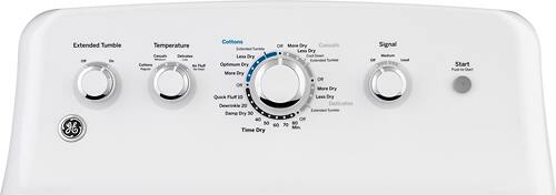 GE - 7.2 Cu. Ft. 4-Cycle Electric Dryer - White - Alt_View_Standard_2