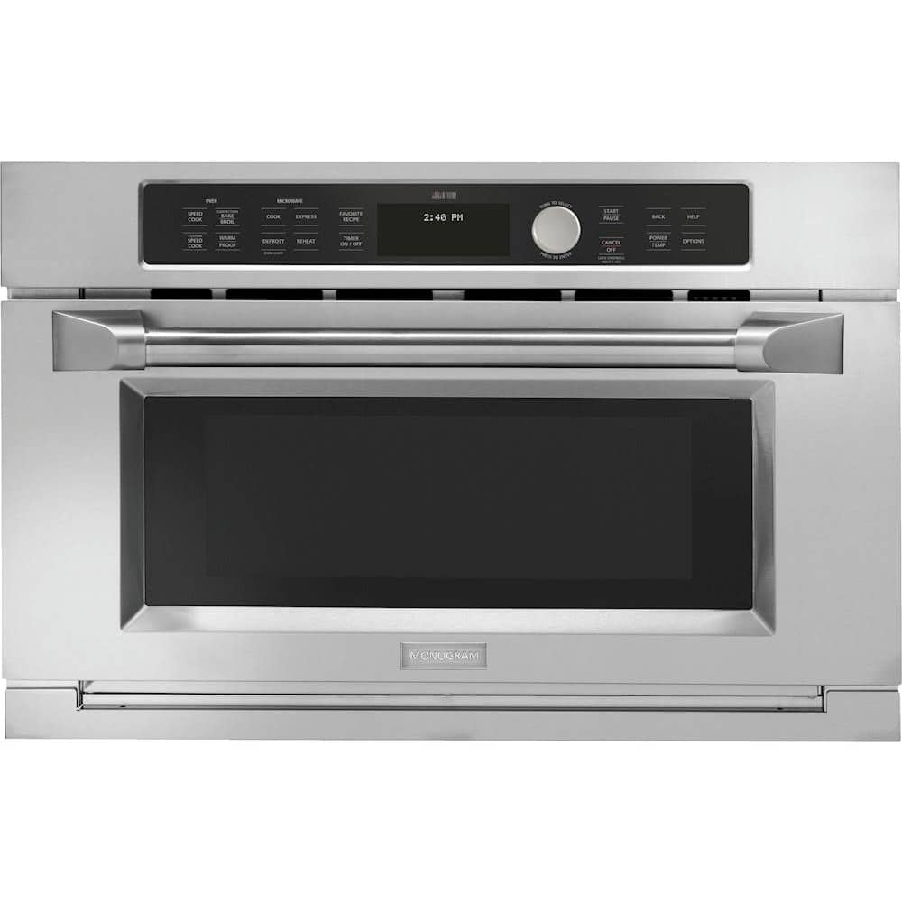 Monogram - 29.8" Built-In Single Electric Convection Wall Oven - Stainless steel - Front_Zoom