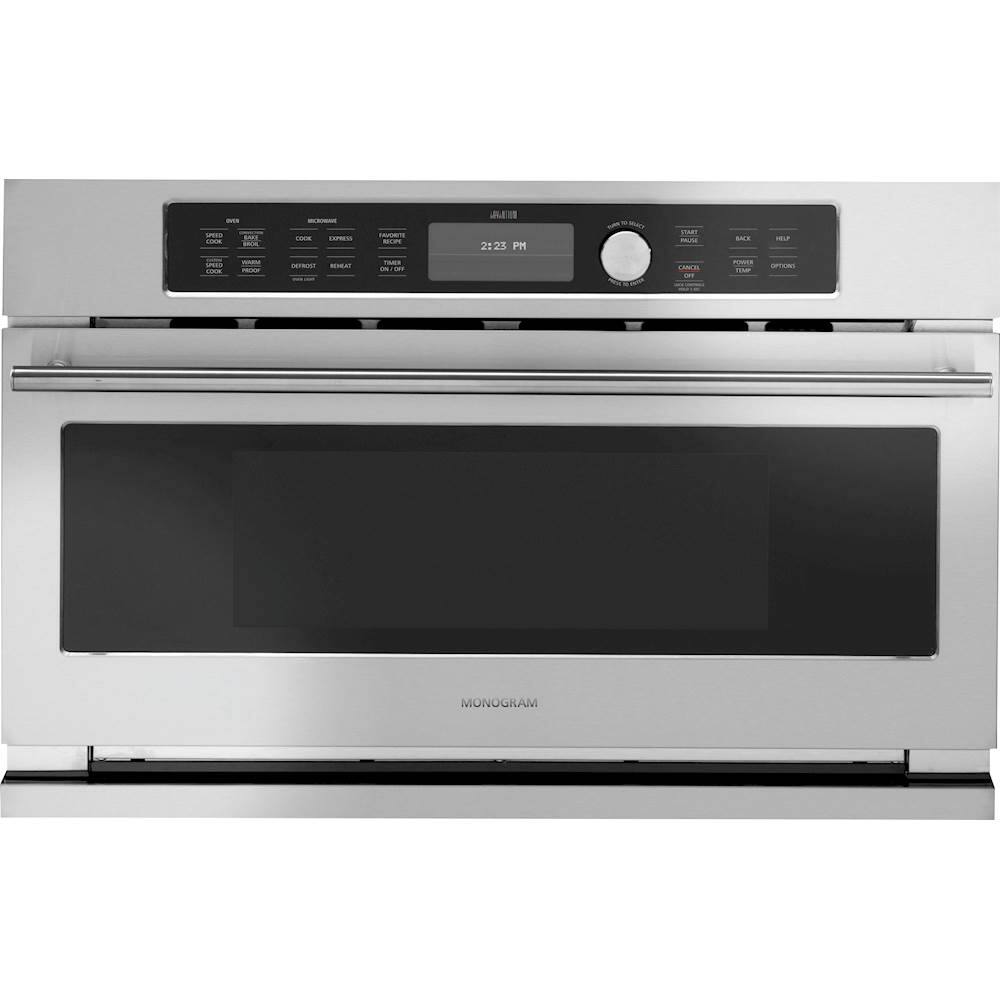Monogram - 29.8" Built-In Single Electric Convection Wall Oven - Stainless steel - Front_Zoom