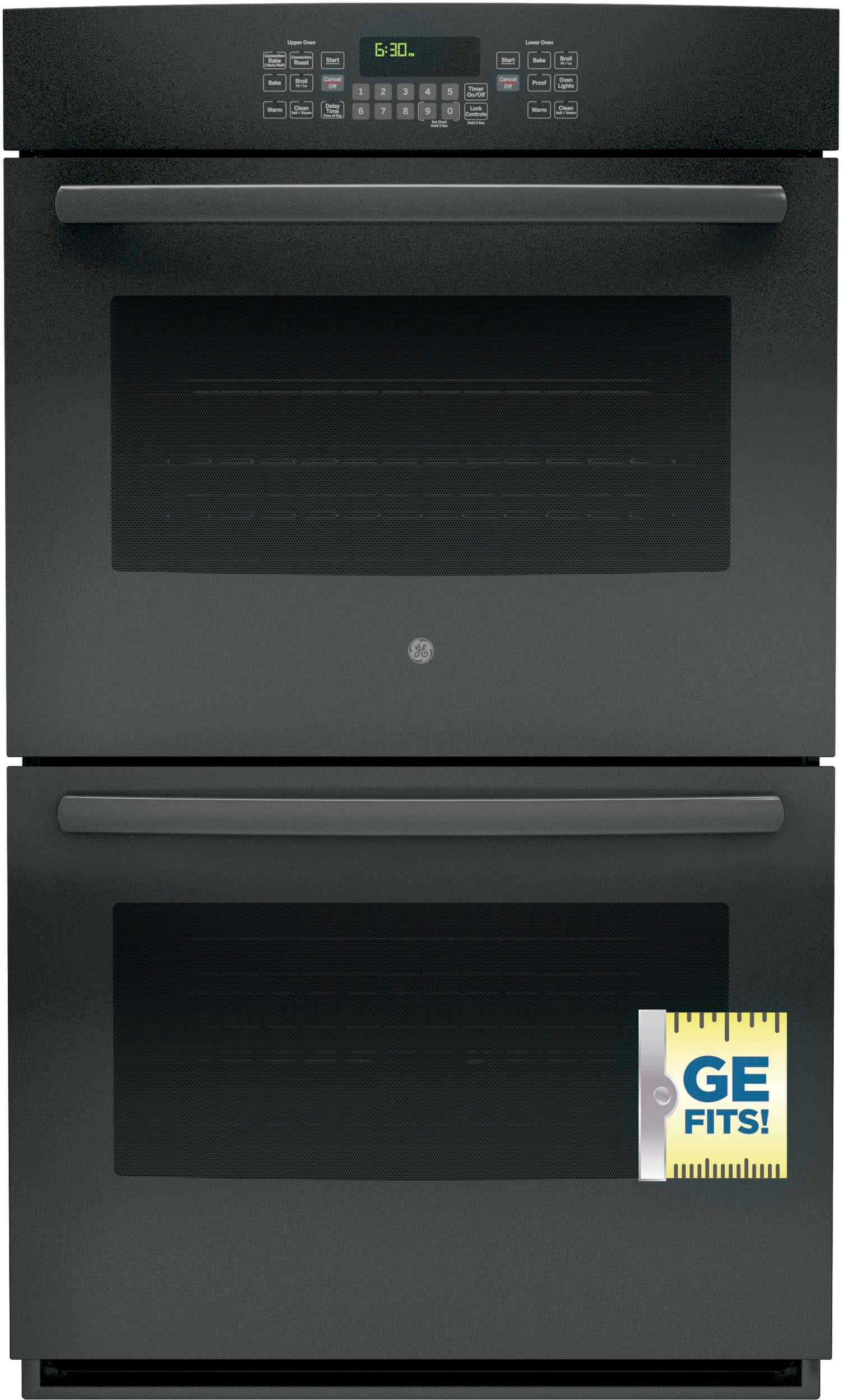 GE - 30" Built-In Double Electric Convection Wall Oven - Black - Alt_View_Standard_11