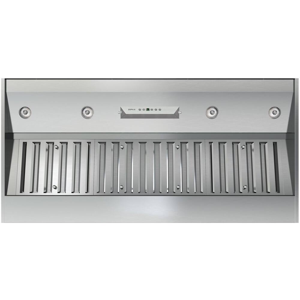 Zephyr - Essentials Power Monsoon II 52" Externally Vented Range Hood - Stainless steel - Front_Zoom