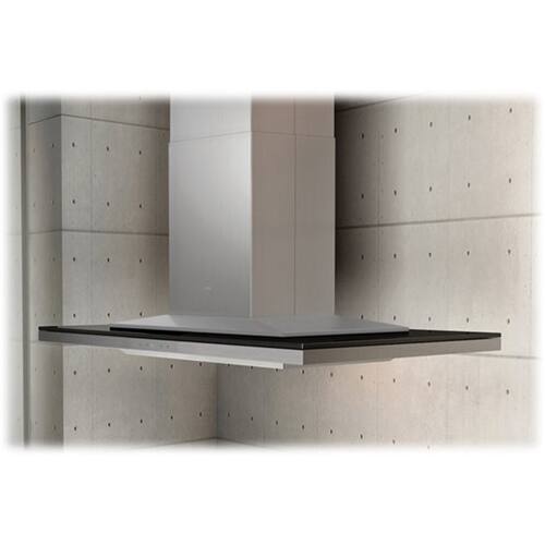 Zephyr - Arc Collection Layers 35" Range Hood - Stainless steel and black glass - Alt_View_Standard_11