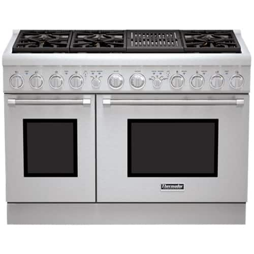 Thermador - Freestanding Double Oven Gas Convection Range - Silver at ...