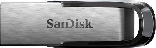 SanDisk - Ultra Flair 32GB USB Type A Flash Drive - Brushed Silver/Black