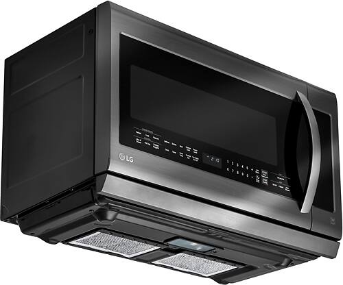 LG - 2.2 Cu. Ft. ExtendaVent 2.0 Over-the-Range Microwave with Sensor Cooking - PrintProof Black stainless steel - Alt_View_Standard_14