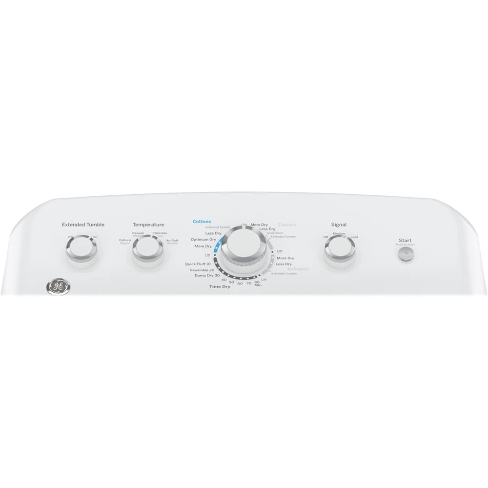 GE - 6.2 Cu. Ft. 4-Cycle Electric Dryer - White on white - Alt_View_Standard_11
