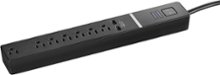 Rocketfish 7-Outlet/2-USB Surge Protector Strip - Black