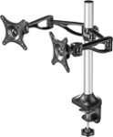 Dual-Screen Monitor Mount for Select Monitors - Silver/Black