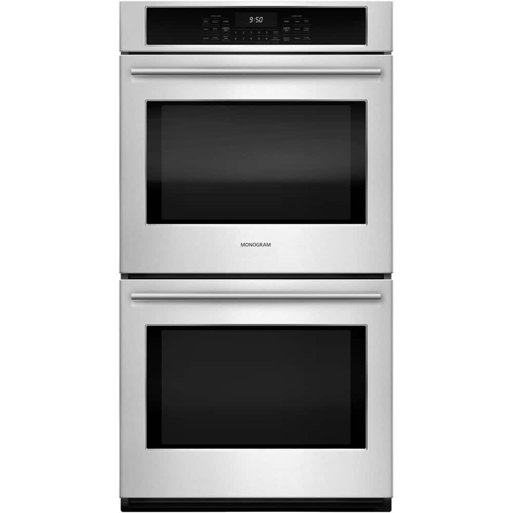 Monogram - 26.7" Built-In Double Electric Convection Wall Oven - Stainless steel - Front_Zoom