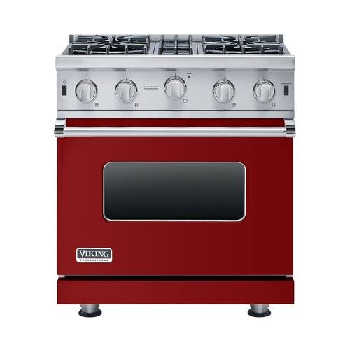Viking - 4.0 Cu. Ft. Freestanding Gas Convection Range - Apple red - Front_Standard