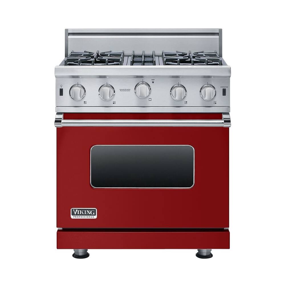 Viking - 4.0 Cu. Ft. Freestanding Gas Convection Range - Apple red - Front_Standard