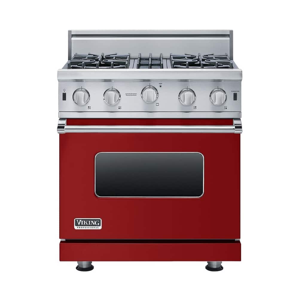 Viking - 4.0 Cu. Ft. Freestanding Gas Convection Range - Apple red - Front_Zoom