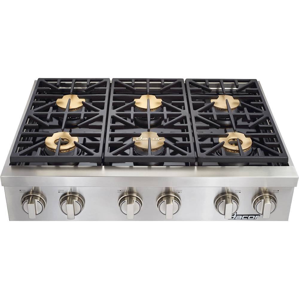 Dacor - Discovery 36" Built-In Gas Cooktop - Stainless steel - Front_Standard