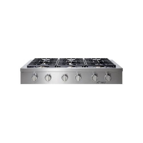 Dacor - Discovery 48" Gas Cooktop - Stainless steel - Front_Standard