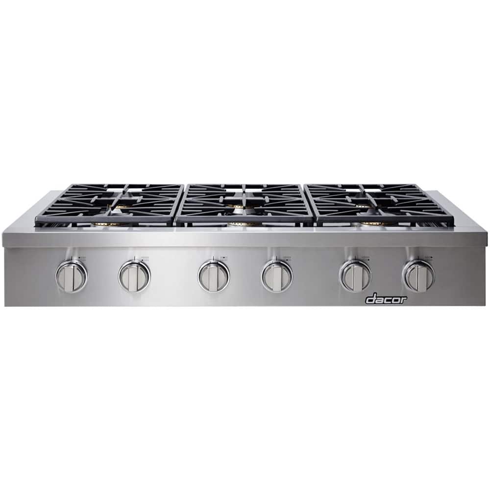 Dacor - Discovery 36" Gas Cooktop - Stainless steel - Front_Zoom